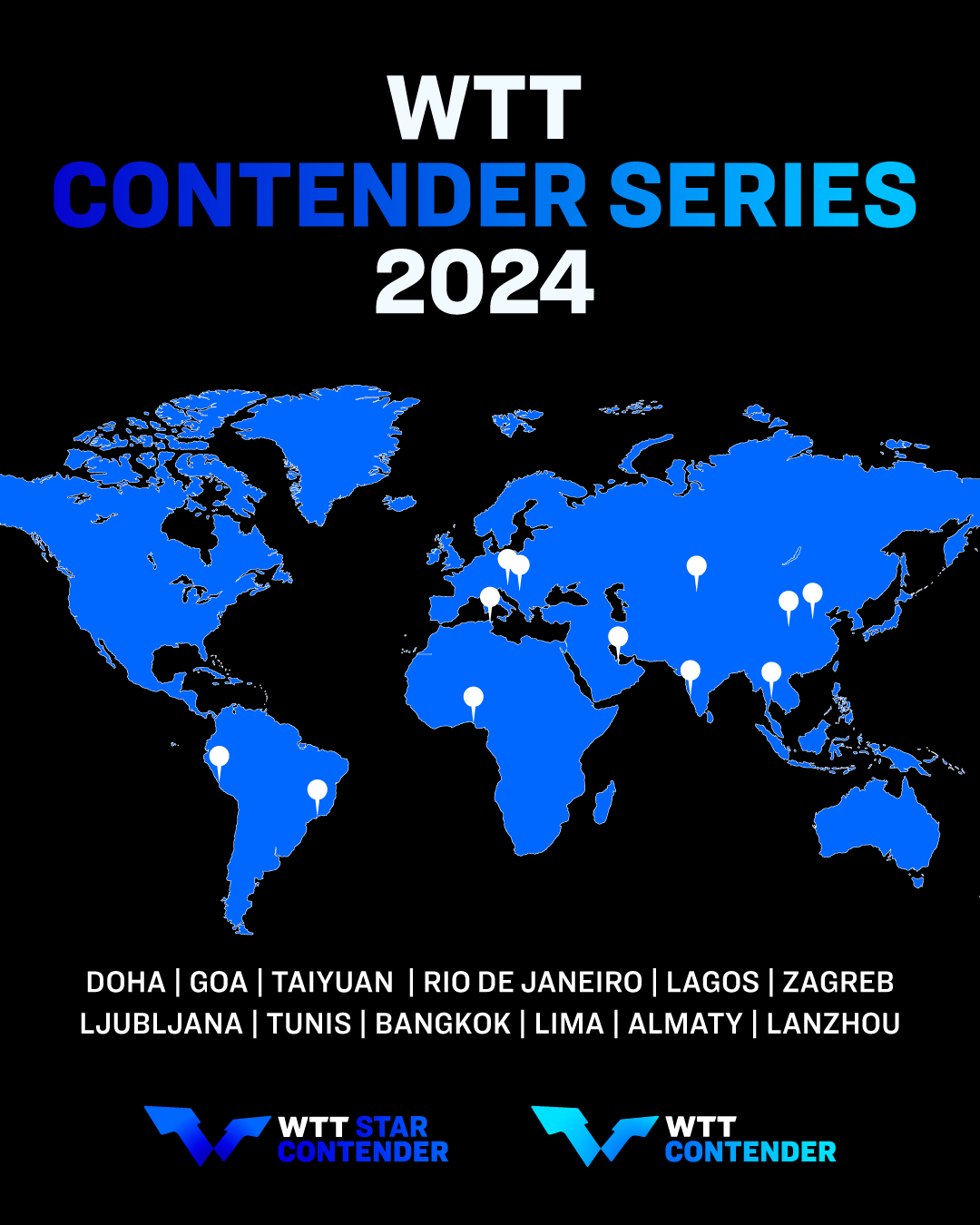 WTT Contender Series 2024 coming to Doha, Goa, Taiyuan, Rio TT Crunch