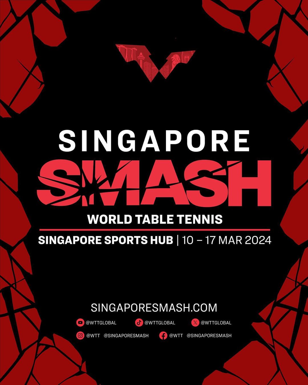 WTT Singapore Smash 2024 coming in March! TT Crunch